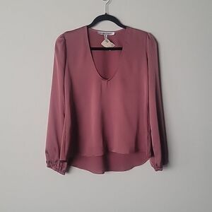 NWT Lovers Friends Daydream Blouse Mauve Pink Flowy Fairy BalletCore Blouse Top